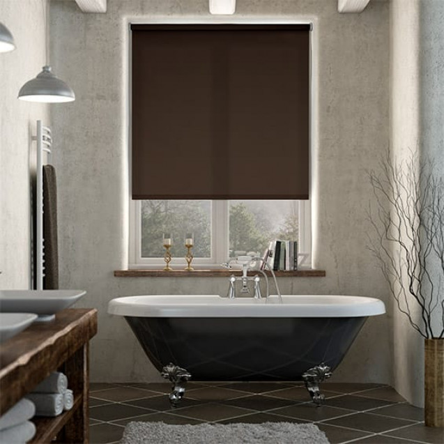 Chelsea Chocolate Brown Dimout Roller Blind