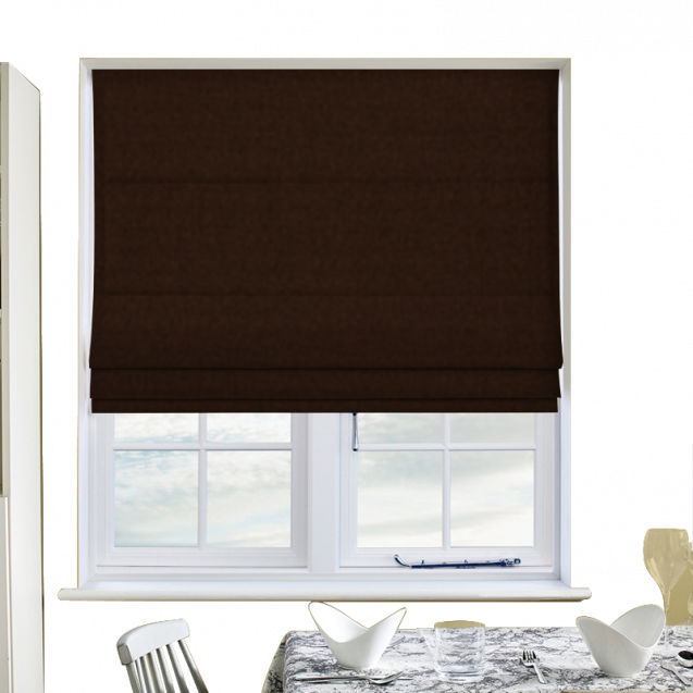 Cotton Candy Choco Roman Blinds